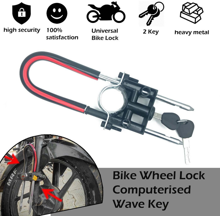 Znee Smart Bike Front Shocker Lock Wheel Lock Computerised Wave
