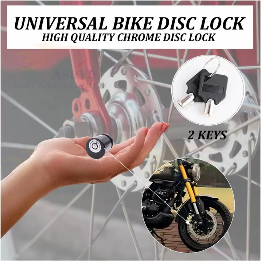 ASRYD Duty Disc Break Security Black Color Multi Functional Anti Theft Disc Brake Lock for Bike Motorcycle Disc Lock Price in India Buy ASRYD Duty Disc Break Security Black Color Multi Functional Anti...