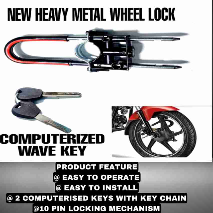 Front wheel lock for motorcycle store
