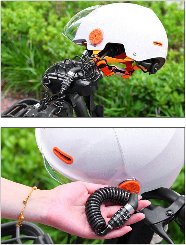 Lock motorcycle helmet to bike outlet