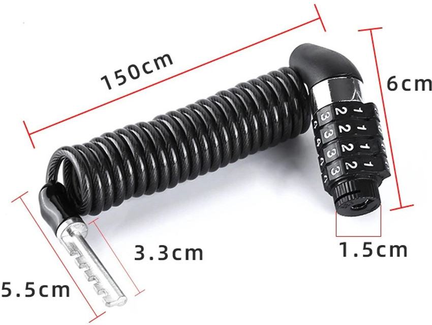 SRPHERE New Bike Password 4 Digit Lock Anti Theft Combination