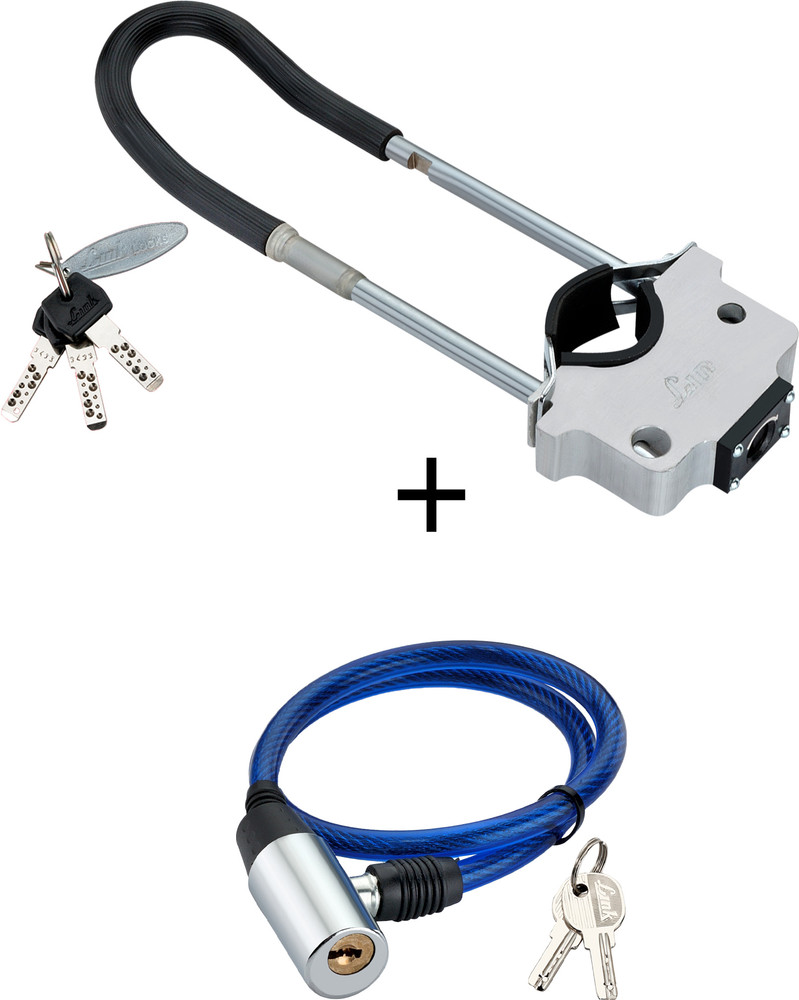 Link Buy 1 Bike Lock Get Free 1 Cycle Lock Bike Lock for Front Wheel with Hi Tech Key U Lock Price in India Buy Link Buy 1 Bike Lock Get Free 1