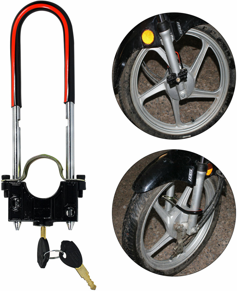 ASRYD Bike Front Shocker Lock Bike Locking System Drum Brakes Wheel Lock For Universal Bike Disc Lock