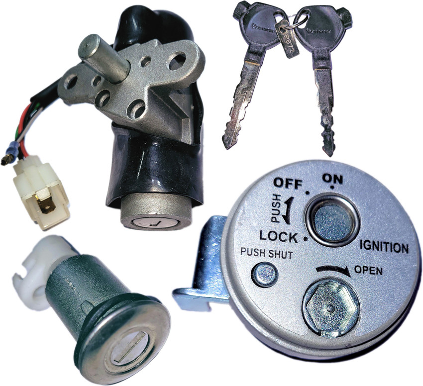 deutsche Ignition Lock fit for Hero Maestro Honda Activa HET 2010 Model Set of 2 Consisting of Ignition Cum Steering Lock With Magnetic Shutter Seat Lock Key Switch Lock Price