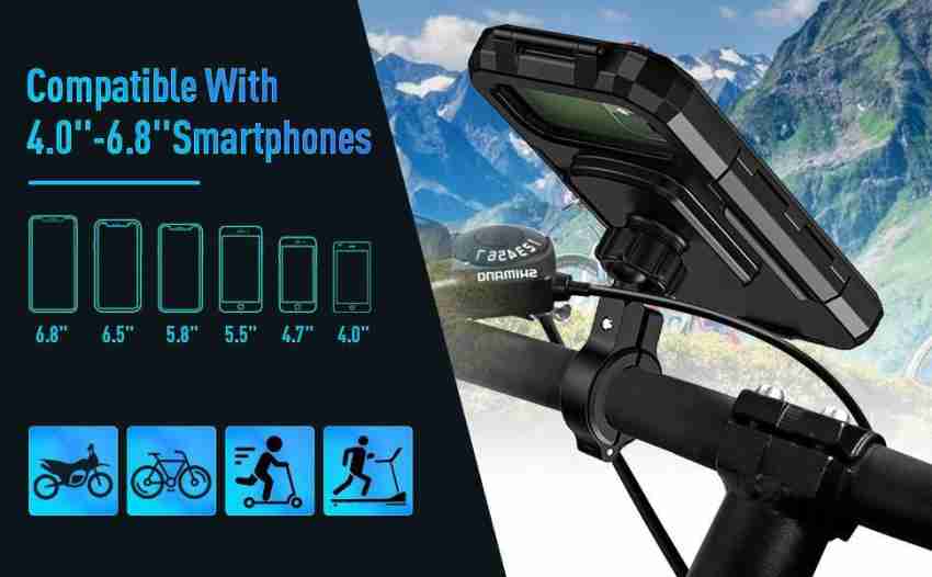 RHONNIUM WATERPROOF ADJUSTABLE PHONE HOLDER FOR BICYCLE/MOTORCYCLE