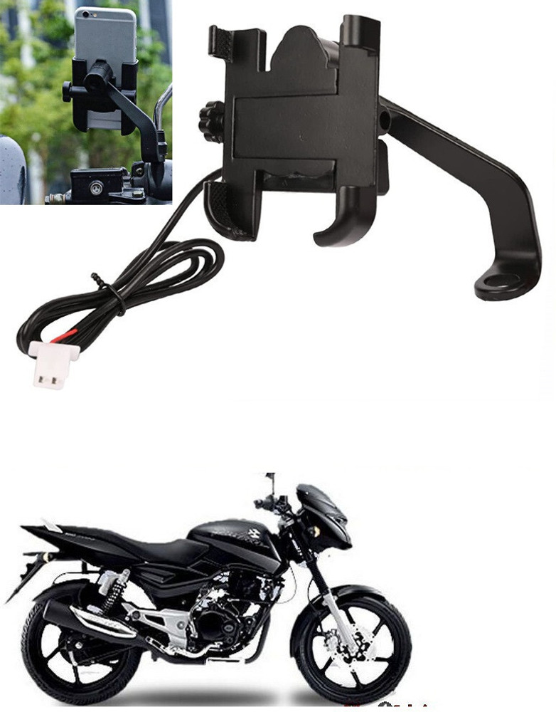 Znee Smart Aluminum bike mobile holder With Charger For Pulsar 150