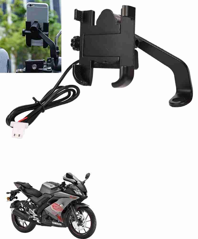 Znee Smart Aluminum bike mobile holder With Charger For YZF R15