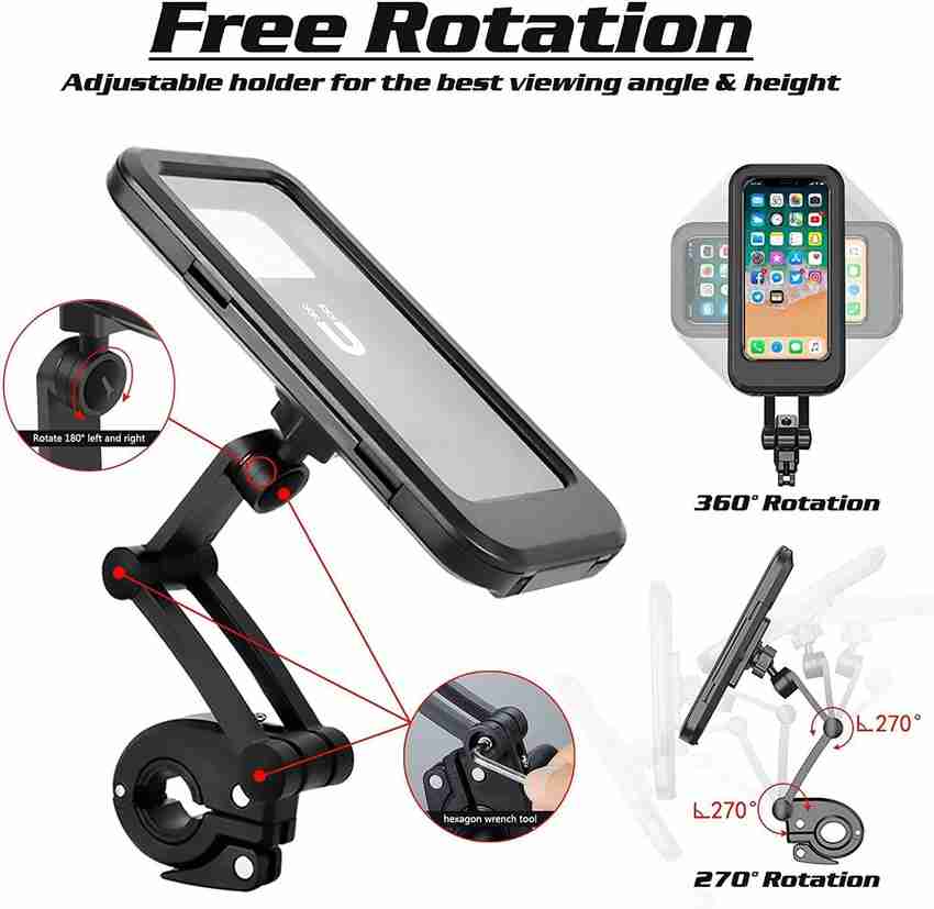 RHONNIUM Adjustable Waterproof Motorcycle Bike Phone Holder Case stand Bike Mobile Holder Price in India Buy RHONNIUM Adjustable Waterproof Motorcycle Bike Phone Holder Case stand Bike Mobile Holder o...