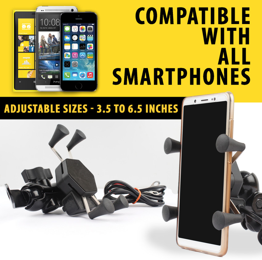 Autofy Universal X Grip USB Mobile Holder USB Mobile Bike Charger For All Bike Mobile Holder Price in India Buy Autofy Universal X Grip USB Mobile Holder USB Mobile Bike Charger
