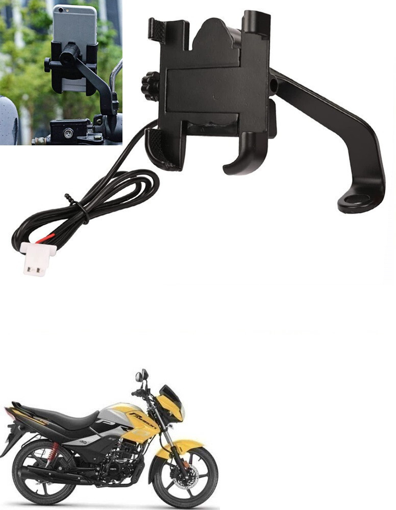 Znee Smart Aluminum bike mobile holder With Charger For Passion