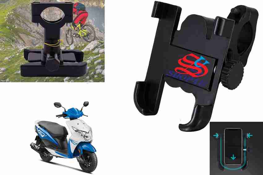 SHOP4U Metal CNC Bike Mount Holder Compatible with All Smartphones