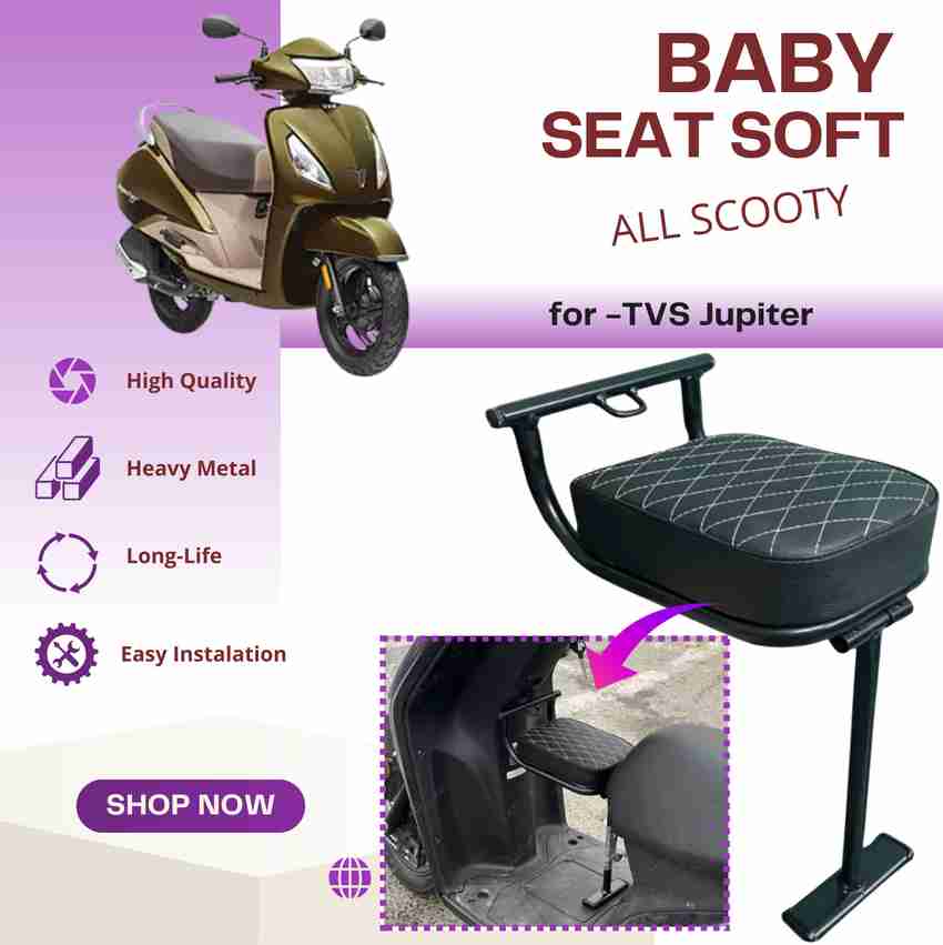 SRPHERE High Quality Heavy Metal Folding Baby Seat For TVS Jupiter Single Bike Seat Cover For Honda Hero TVS Suzuki Access 125 Access Activa Activa 3G Activa 4G Activa 5G Activa 6G