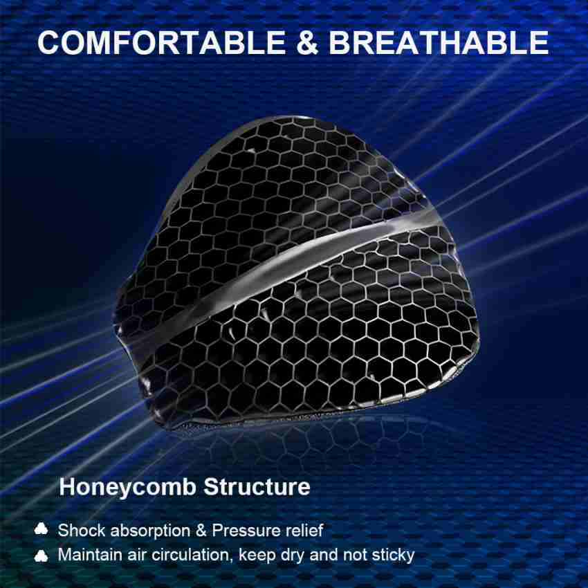 Motorcycle Gel Seat Cushion Foldable, Motorcycle Gel Seat Pad for Long  Rides, Large 3D Honeycomb Structure Shock Absorption Breathable Universal