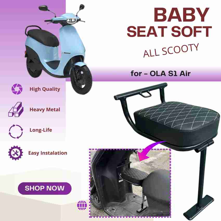 SRPHERE High Quality Heavy Metal Folding Baby Seat For OLA S1 Air Single Bike Seat Cover For Honda Hero TVS Suzuki Access 125 Access Activa Activa 3G Activa 4G Activa 5G Activa