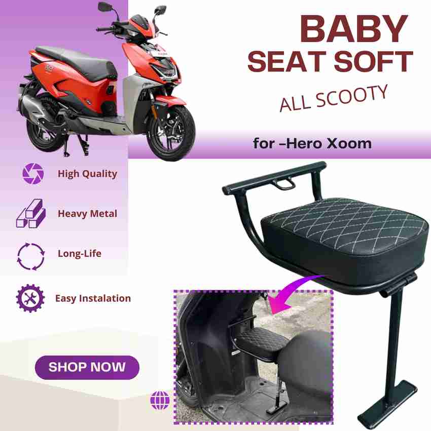 SRPHERE High Quality Heavy Metal Folding Baby Seat For Hero XO Single Bike Seat Cover For Honda Hero TVS Suzuki Access 125 Access Activa Activa 3G Activa 4G Activa 5G Activa 6G