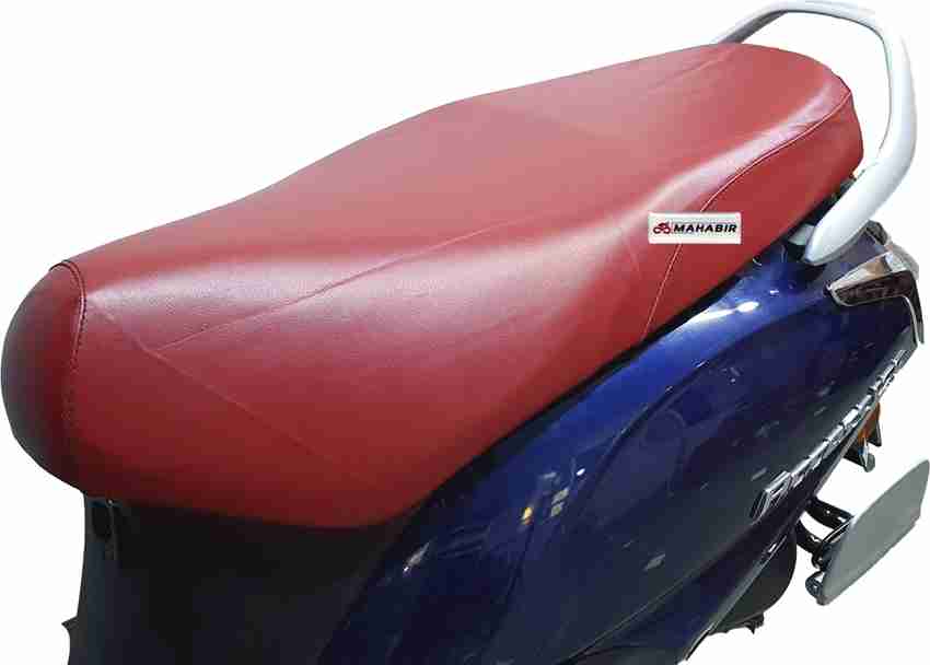 Mahabir Faux Leather Premium Look Seat Cover for Scooter Access 125 BS4 and BS6 Red Single Bike Seat Cover For Suzuki Access 125 Price in India Buy Mahabir Faux Leather Premium