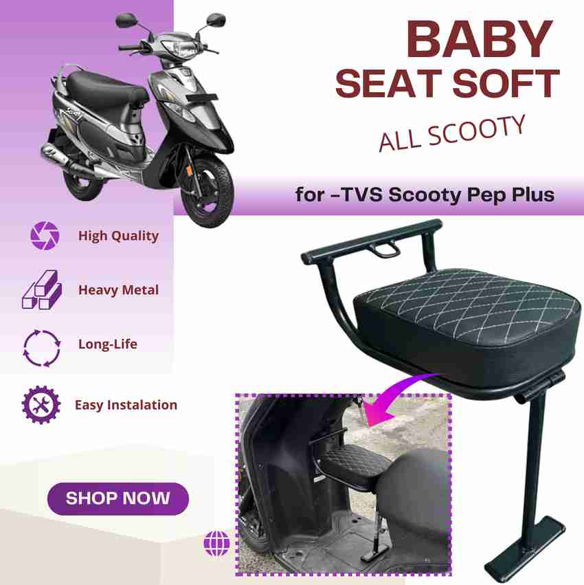SRPHERE High Quality Heavy Metal Folding Baby Seat For TVS Scooty Pep Plus Single Bike Seat Cover For Honda Hero TVS Suzuki Access 125 Access Activa Activa 3G Activa 4G Activa 5G