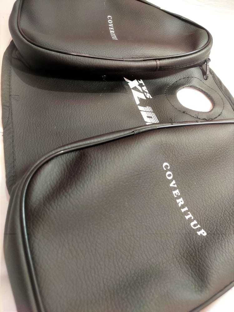 COVERITUP FUEL TANK COVER DOUBLE POCKET FOR Strap TVS XL 100 Bike