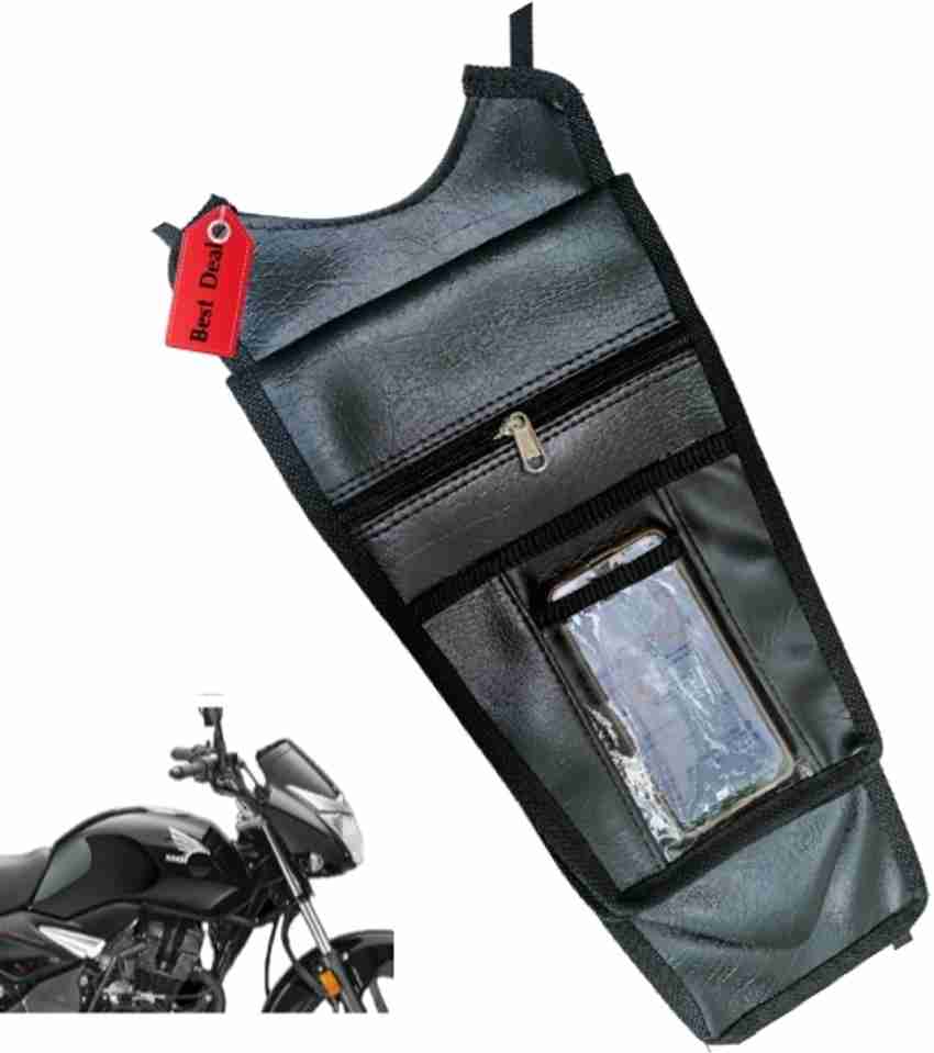 best deal 00020 Black and black Strap Honda Unicorn Bike Tank