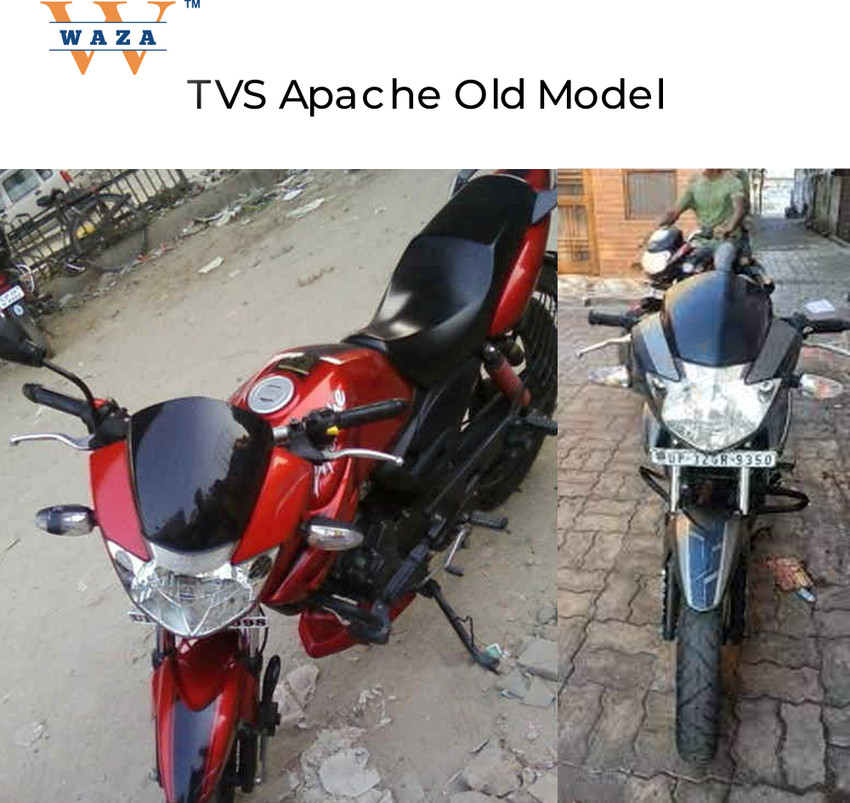 WAZA TVS Apache RTR 160 180 OLD MODEL Front Windscreen Glass Visor Wind Deflectors Bike Windshield Price in India Buy WAZA TVS Apache RTR 160 180 OLD MODEL Front Windscreen Glass Visor Wind