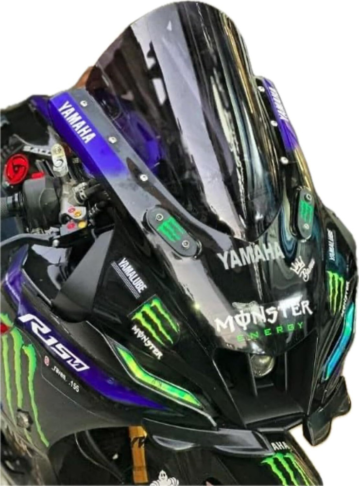 HARP MODZ Yamaha R15 V4 M Indonesian Bubble Visor Black Colour Bike Windshield Price in India Buy HARP MODZ Yamaha R15 V4 M Indonesian Bubble Visor Black Colour Bike Windshield online
