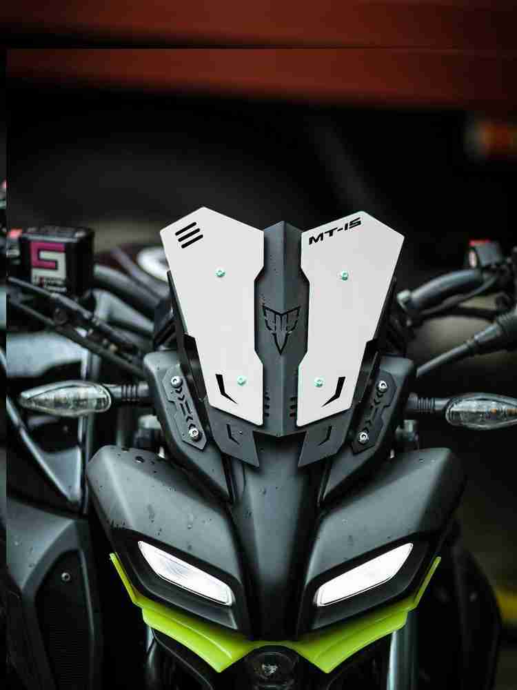 Vagary Heavy Quality Metal Visor for Yamaha MT15 White Bike Windshield Price in India Buy Vagary Heavy Quality Metal Visor for Yamaha MT15 White Bike Windshield online at Flipkart