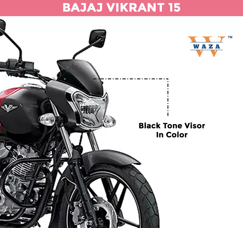 WAZA Bajaj Vikrant V15 V12 Front Windscreen Glass Headlight Visor Wind Deflectors Bike Windshield Price in India Buy WAZA Bajaj Vikrant V15 V12 Front Windscreen Glass Headlight Visor Wind Deflectors B...