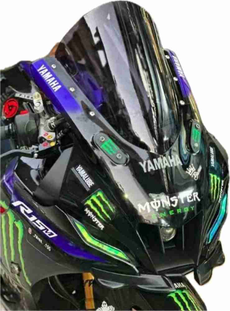 HARP MODZ Yamaha R15 V4 M Indonesian Bubble Visor Black Colour Bike Windshield Price in India Buy HARP MODZ Yamaha R15 V4 M Indonesian Bubble Visor Black Colour Bike Windshield online