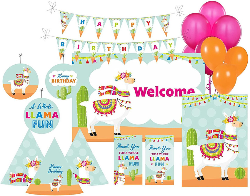 Pretty UR Party Llama Birthday Party Decorations Kit Llama party