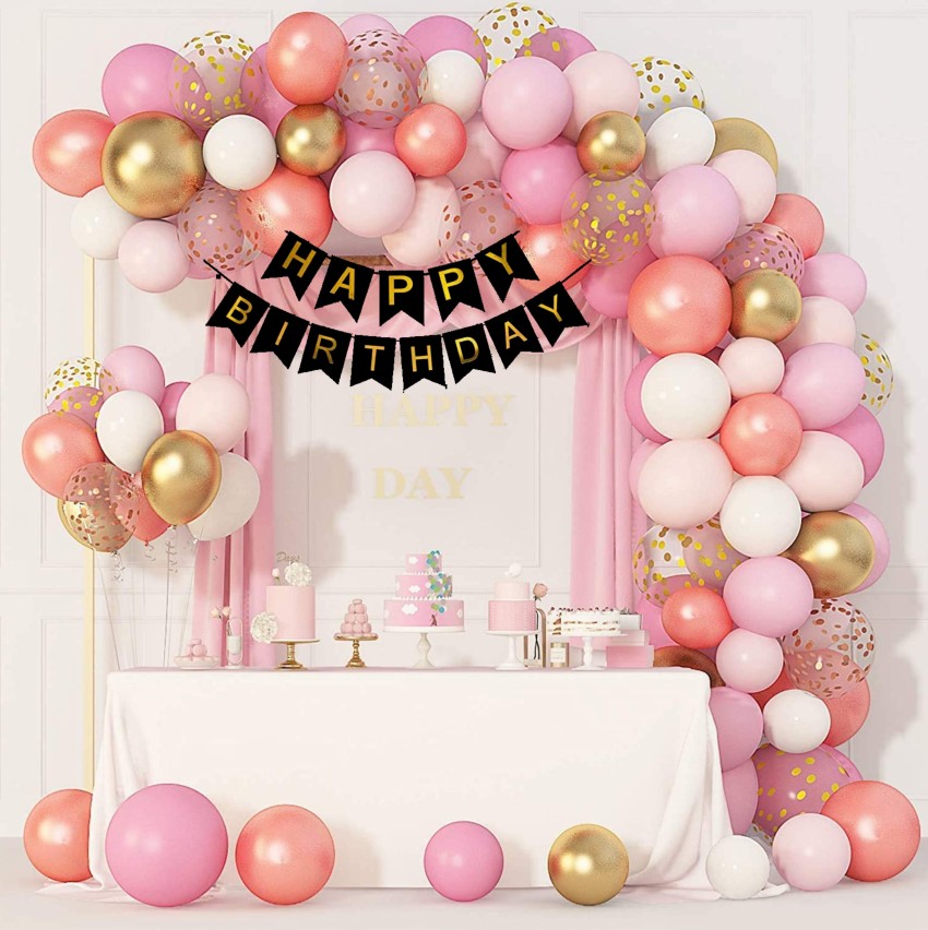 Details more than 127 pink and white balloon decoration best - seven.edu.vn