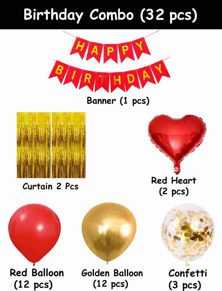 TTimmo4 White and Golden Birthday Decorations Theme for Girls Boys