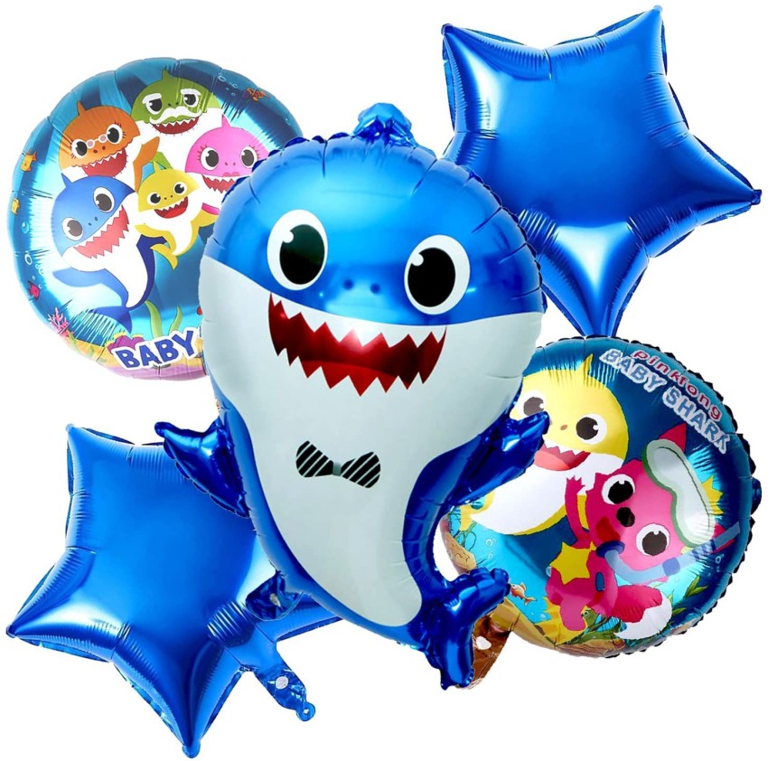 Kids Baby Shark Set Happy Birthday Balloon Party Decoration Baby Shark  Balloon Set