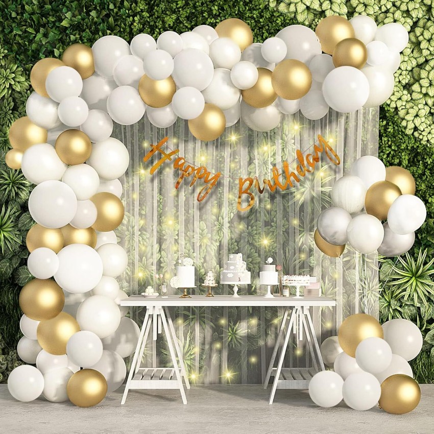 party assets Birthday Decoration Diy Combo Kit With White Net Curtain Cloth  And Fairy Lights Price in India - Buy party assets Birthday Decoration Diy  Combo Kit With White Net Curtain Cloth