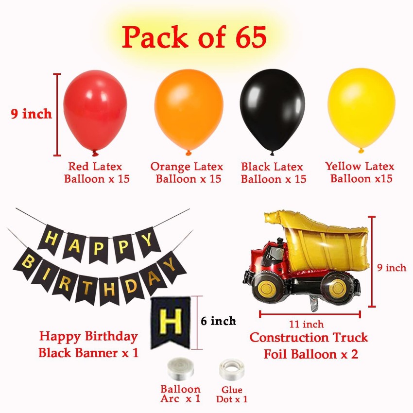 Rozi Decoration Vehicle Theme Foil Balloons for Birthday