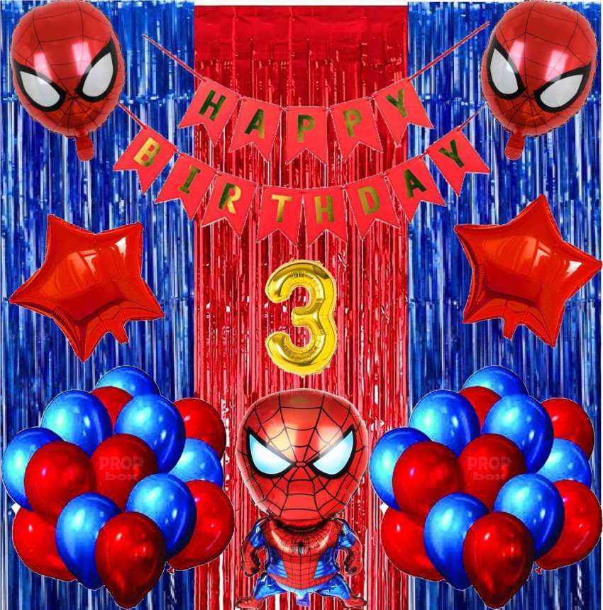 Attache Spiderman Theme Foil Balloon for Birthday Decoration items