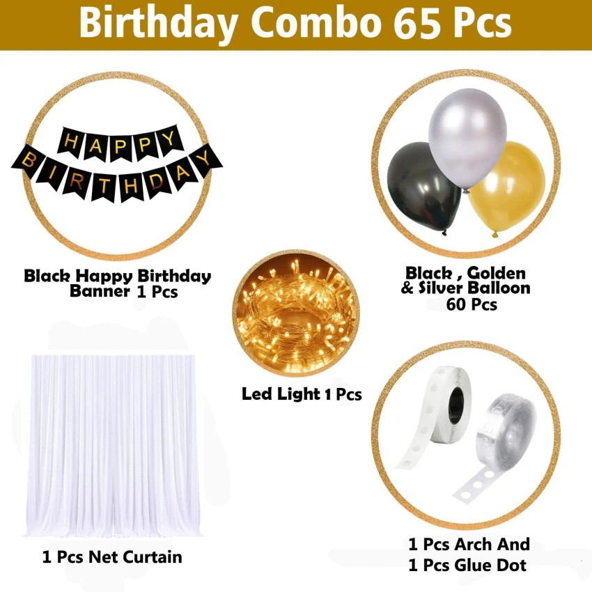 TTimmo4 White and Golden Birthday Decorations Theme for Girls Boys Wife  Husband etc. Price in India - Buy TTimmo4 White and Golden Birthday  Decorations Theme for Girls Boys Wife Husband etc. online
