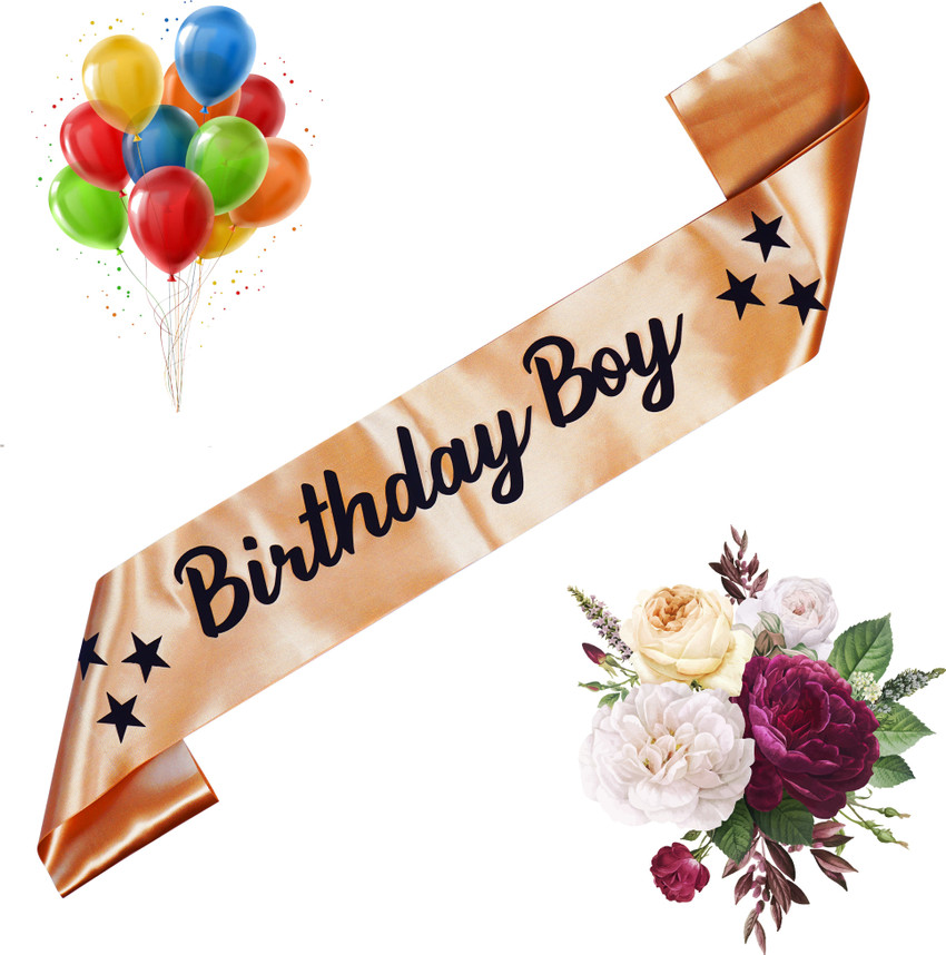 Unique Creations Birthday Boy Gold Sash With King Crown For Boys