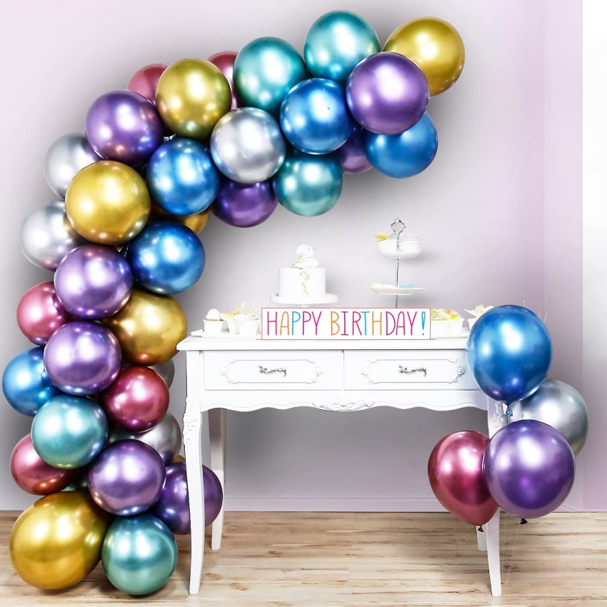 BUC Solid Birthday Balloons Decorations Kit / Theme