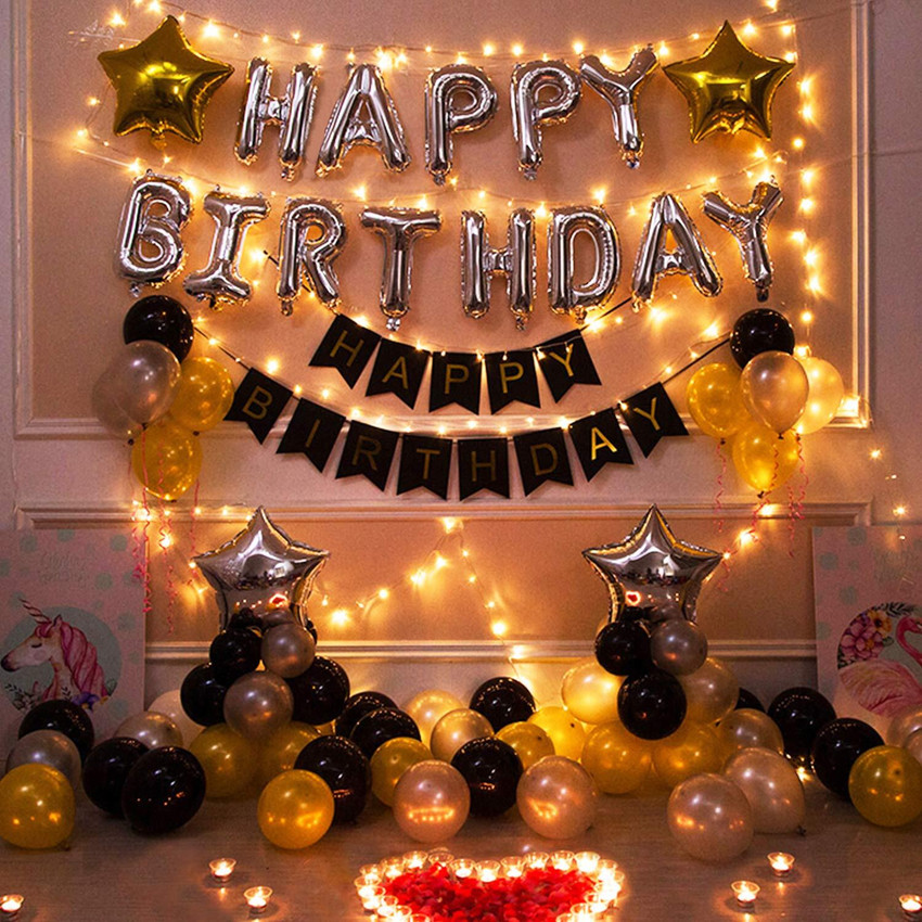 party assets Happy Birthday Combo Party Decoration with Led Light Set Price in India Buy party assets Happy Birthday Combo Party Decoration with Led Light Set online at Flipkart