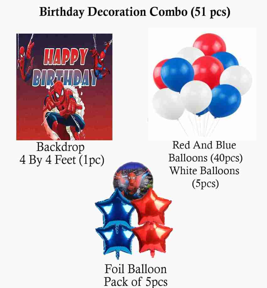 Theme My Party Spiderman Birthday Combo Kits Price in India - Buy Theme My  Party Spiderman Birthday Combo Kits online at