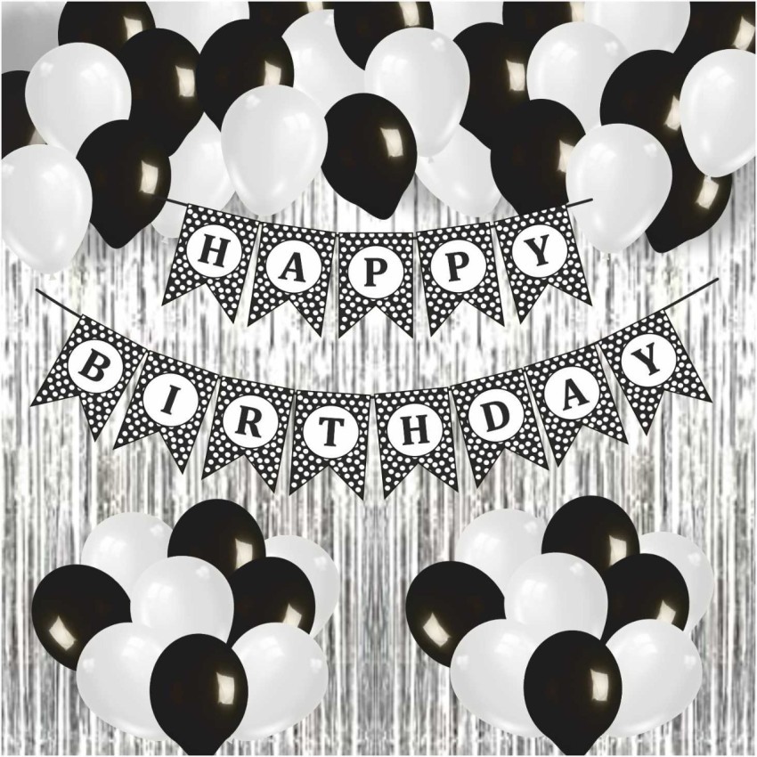 Black and White Party Decorations Kit, 32 pcs