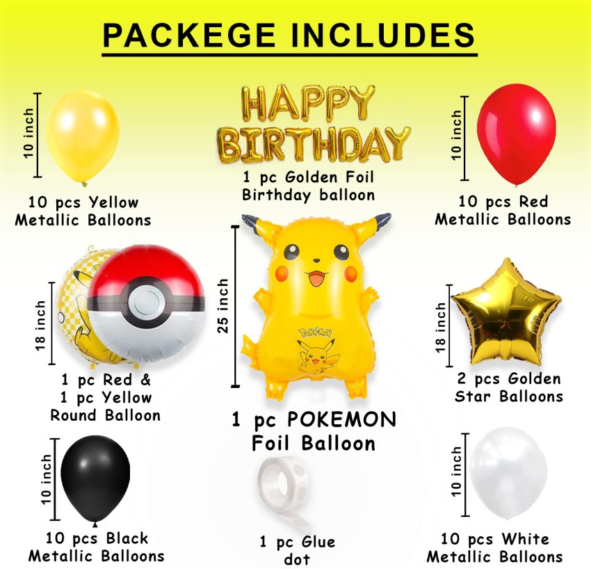 Attache Pokemon Theme Foil Balloon for Birthday Decoration items (7 Happy  Birthday) Price in India - Buy Attache Pokemon Theme Foil Balloon for  Birthday Decoration items (7 Happy Birthday) online at
