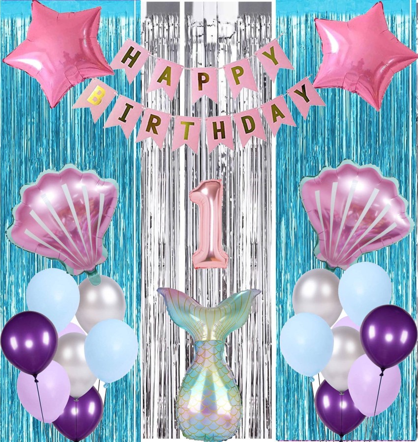 Attache Mermaid Tail Theme Foil Balloon for Birthday Decoration items (1  Happy Birthday) Price in India - Buy Attache Mermaid Tail Theme Foil Balloon  for Birthday Decoration items (1 Happy Birthday) online