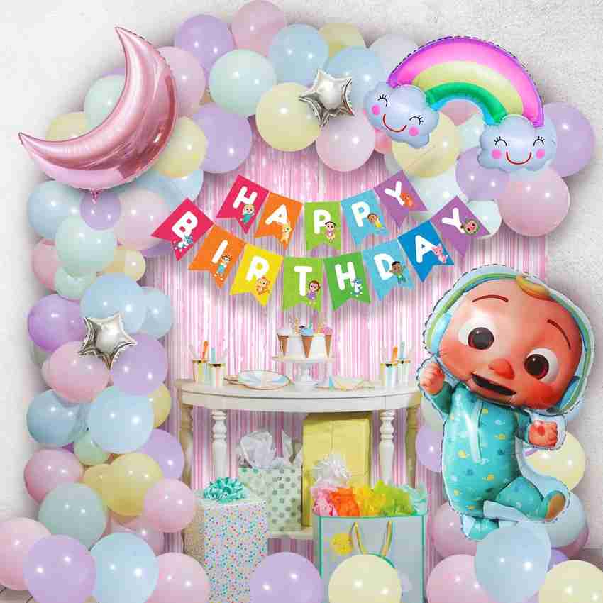 party assets Cocomelon Birthday Decoration Items for Girl and Boy Price in India Buy party assets Cocomelon Birthday Decoration Items for Girl and Boy online at Flipkart