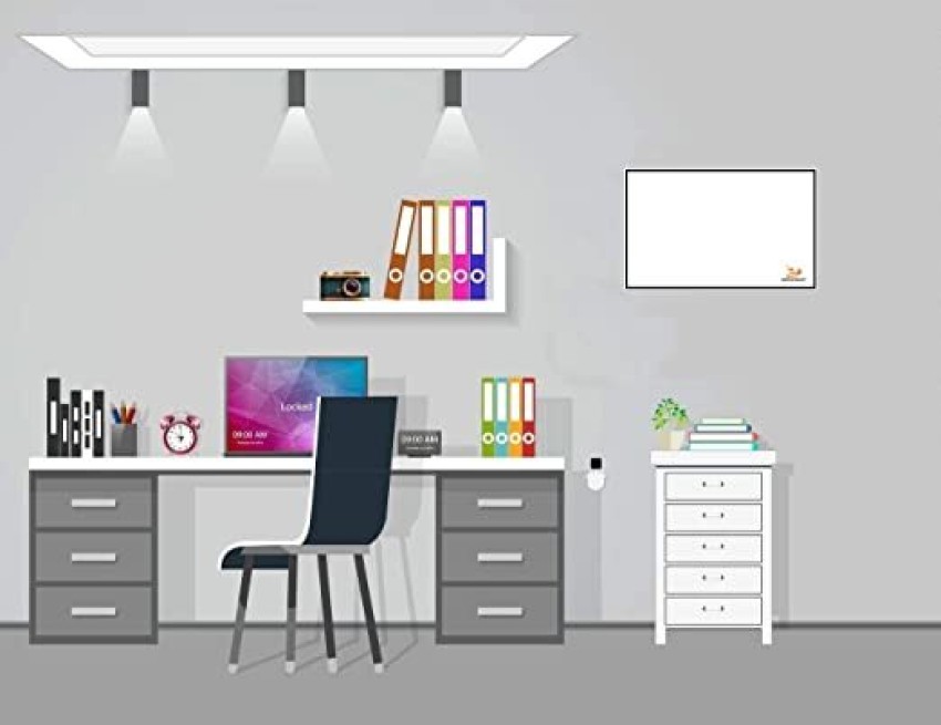 Levin Self-Adhesive White Board Sticker Removable, Whiteboard Sticker Wall  Decal Vinyl Peel and Stick Paper for School, Office, Home, College Kids  Drawing Wallpaper (60cm X 200cm) Board Chalk Price in India 