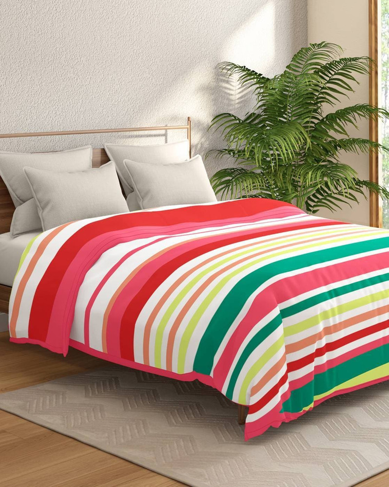 PORTICO NEW YORK Striped Double Fleece Blanket for Mild Winter