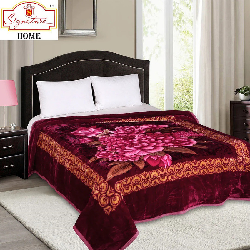 Signature floral double blanket deals
