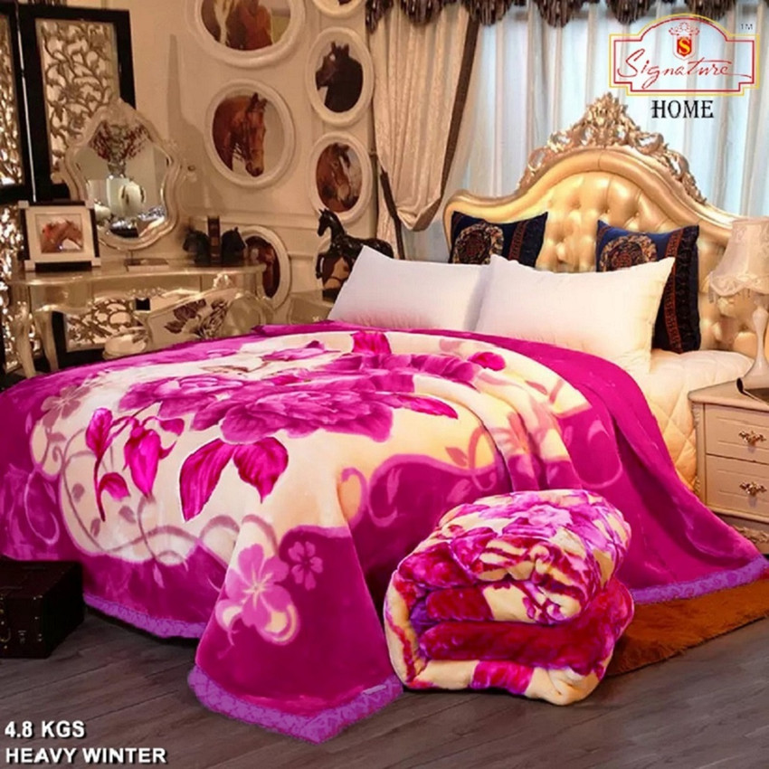 Signature Floral Double Mink Blanket for Heavy Winter Buy Signature Floral Double Mink Blanket for Heavy Winter Online at Best Price in India Flipkart