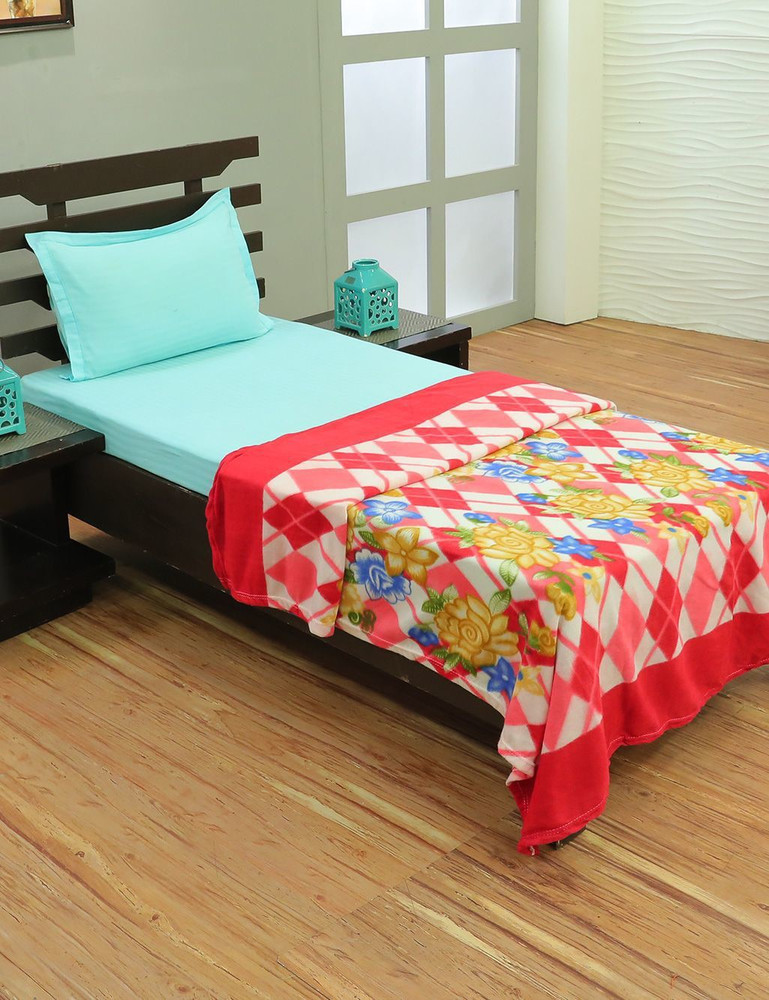 Flipkart SmartBuy Floral Single Fleece Blanket for Mild Winter