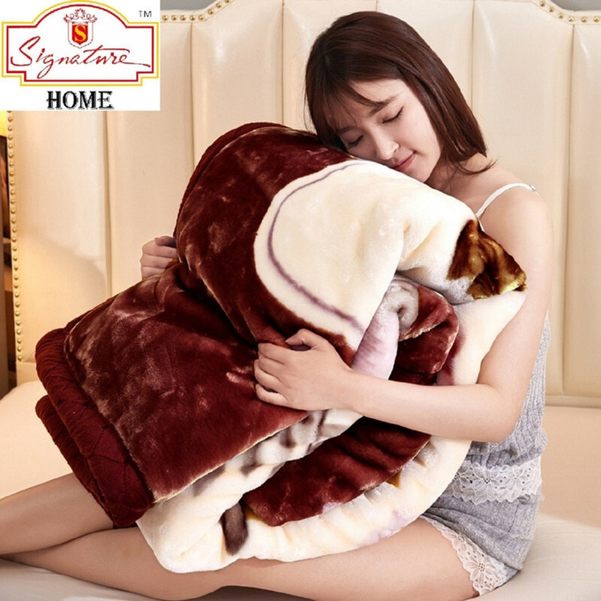 Signature floral cheap double blanket